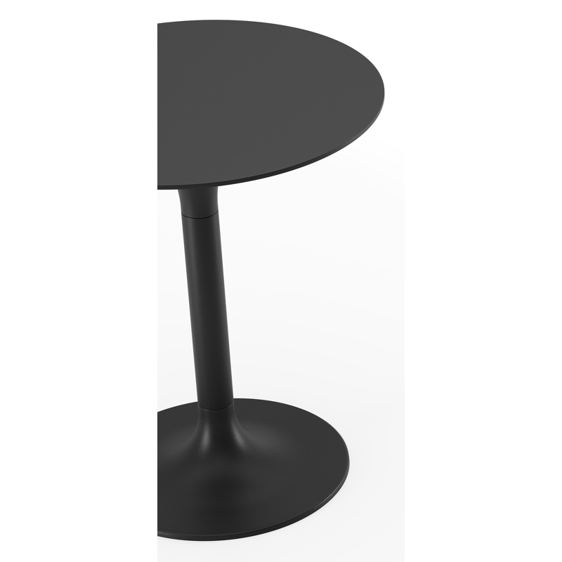 Fano bijzettafel in zwart aluminium met  Zwart - Dia. 43 x H 51 cm