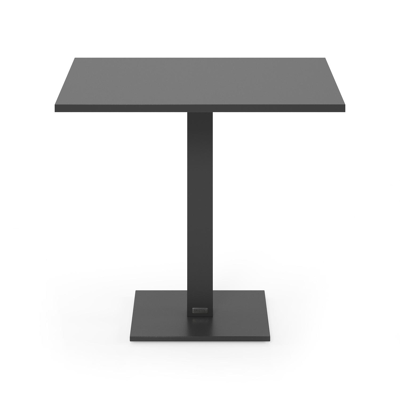 Callas tuintafel in zwart aluminium - L 70 x B 80 x H 73 cm