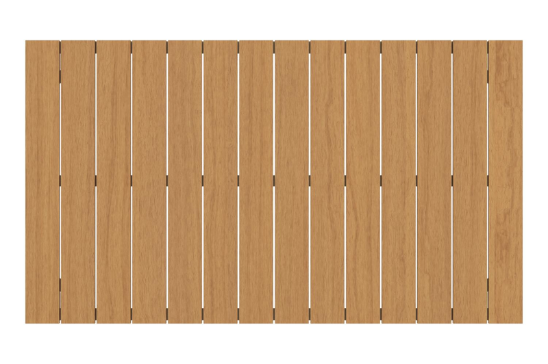 Toma tuintafel in beige aluminium en polywood - L 140 x B 80 x H 72.5 cm