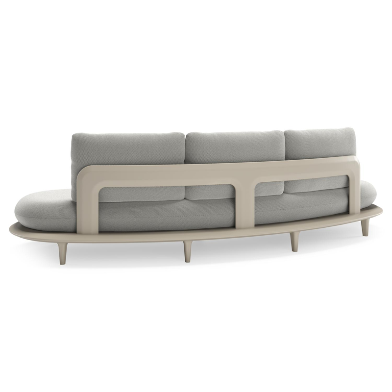 Bomero loungebank in beige aluminium met lopi ash all weather sunbrella® luxe kussen