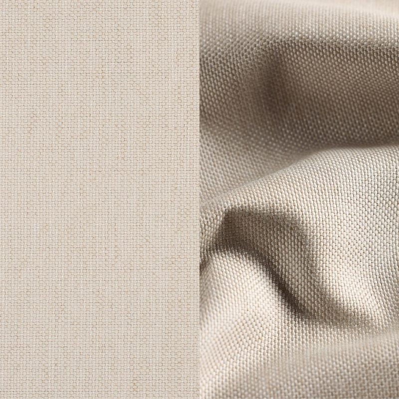 Orso loungeset in taupe aluminiumen zwart verticaal geweven ronde rope met Natte Linen Chalk all weather sunbrella® luxe kussen