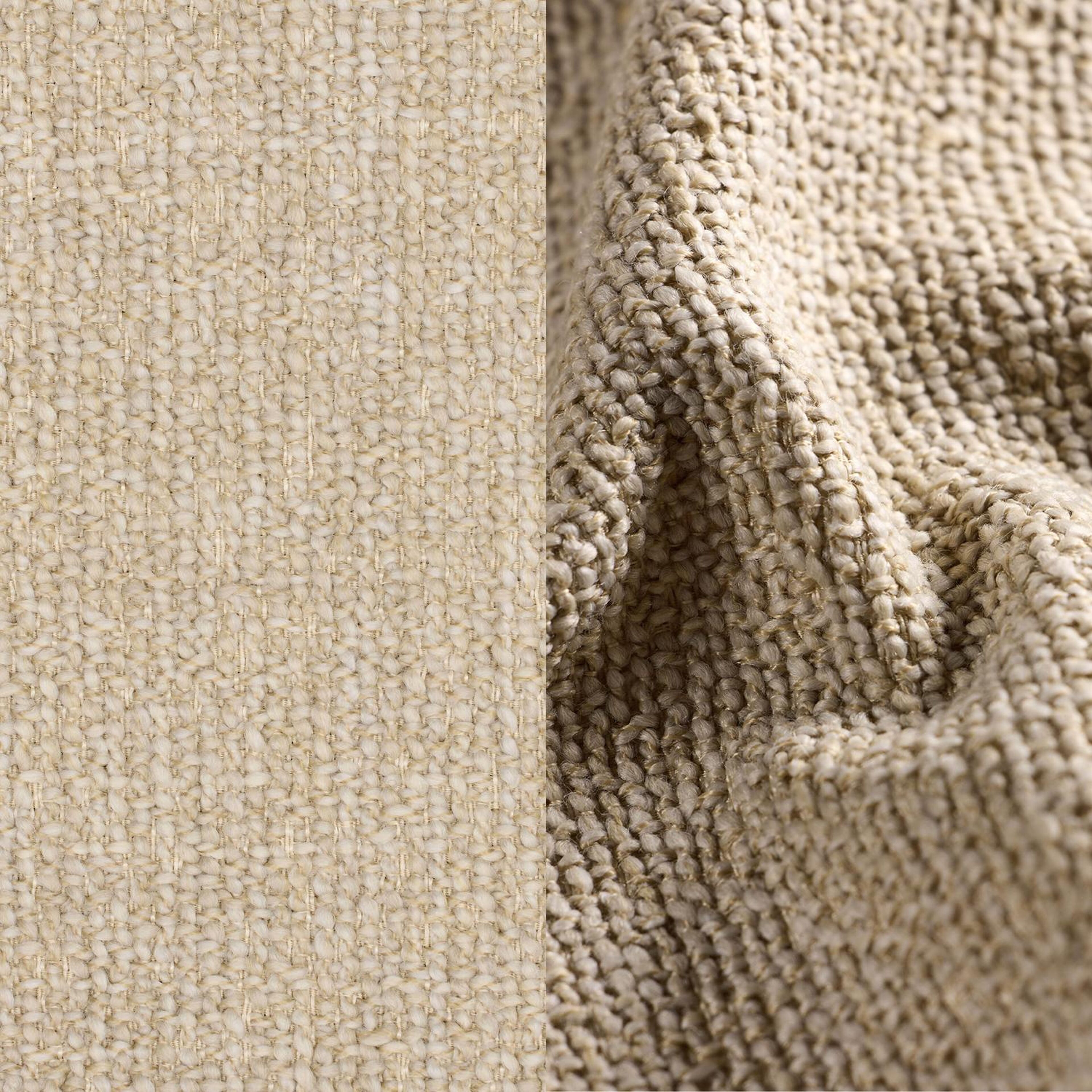 Chaise longue réglable Orso en teck natural et coussin en all weather Cosytica marbella sand