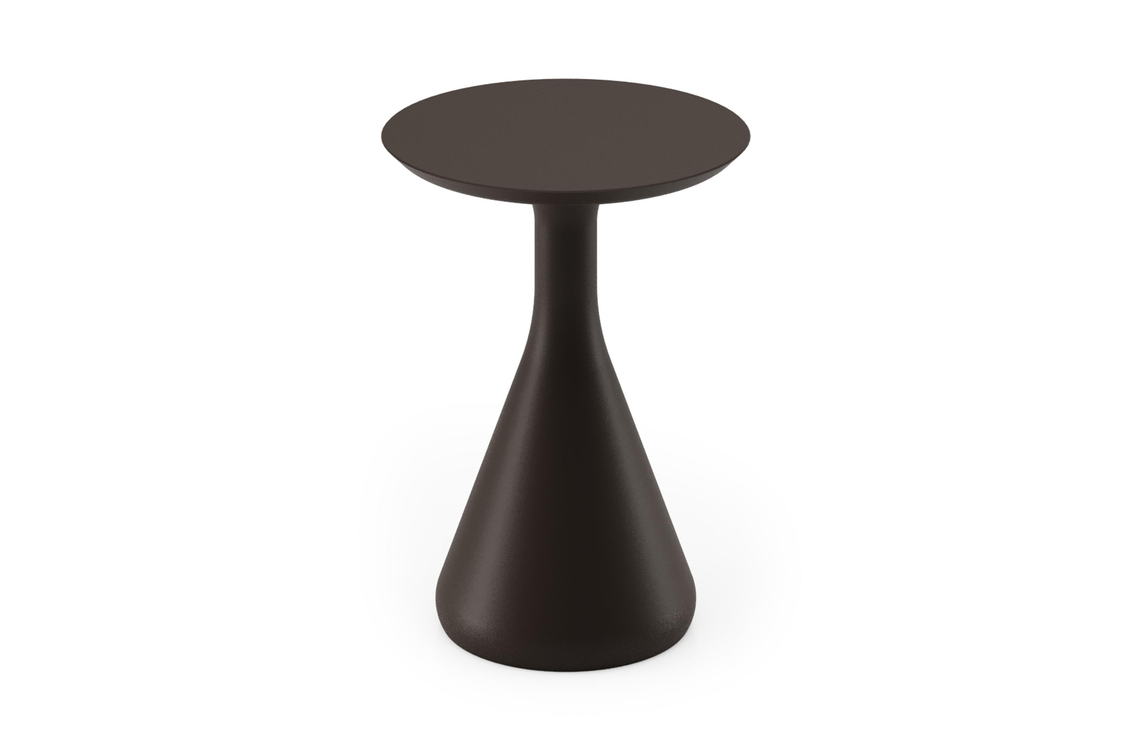 Bomero bijzettafel in donkerbruin aluminium - Dia. 34 x H 46 cm