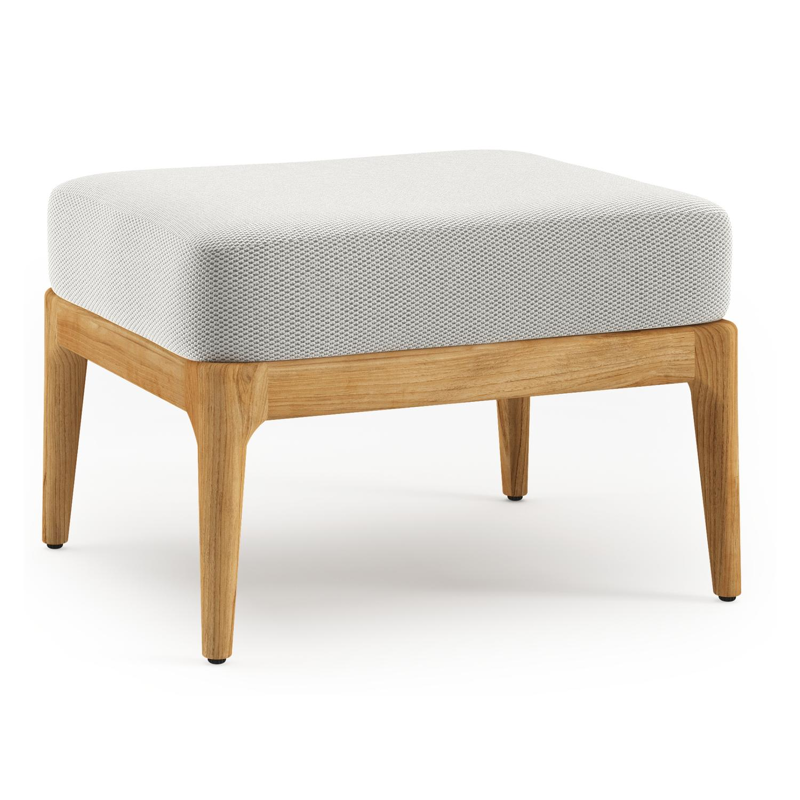 Orso poef in teak met Lopi Ash all weather sunbrella® luxe kussen