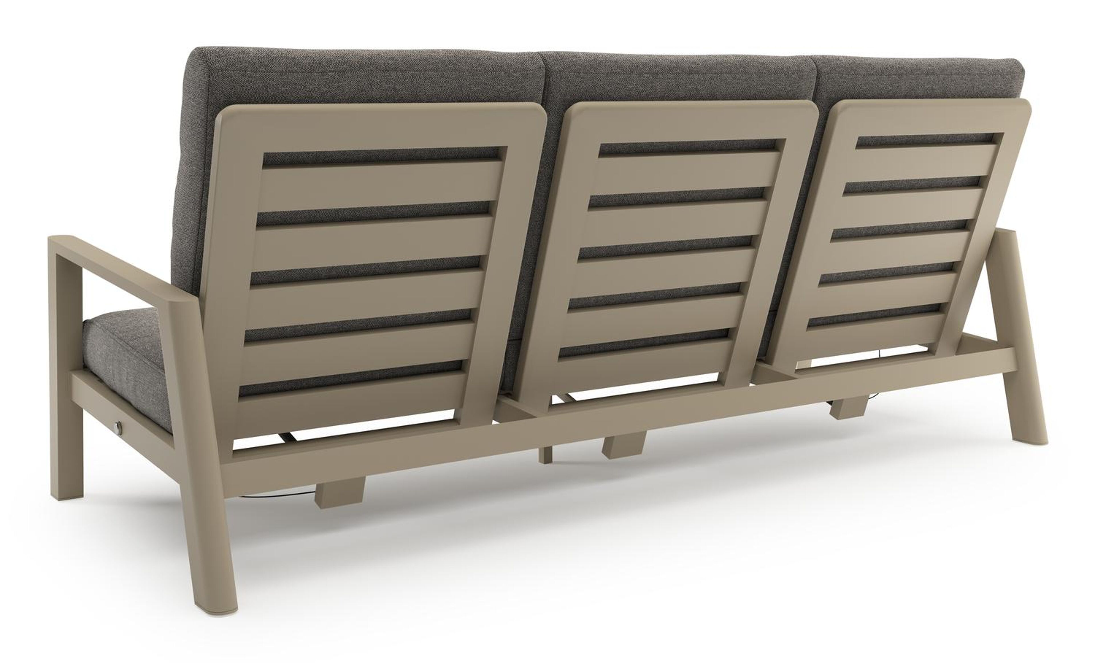 Cirello loungebank in beige aluminium met chartres drizzle all weather sunbrella® luxe kussen