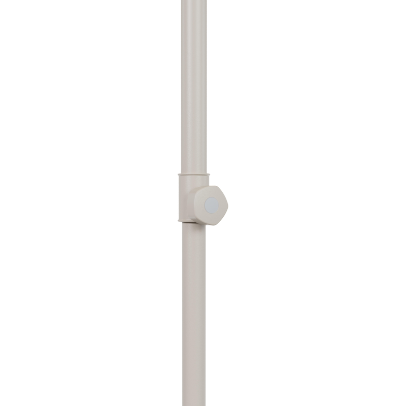 Umbria staanparasol in beige aluminium en Sunbrella Premium beige parasoldoek - Dia. 250 cm met Plana parasolvoet 40 kg