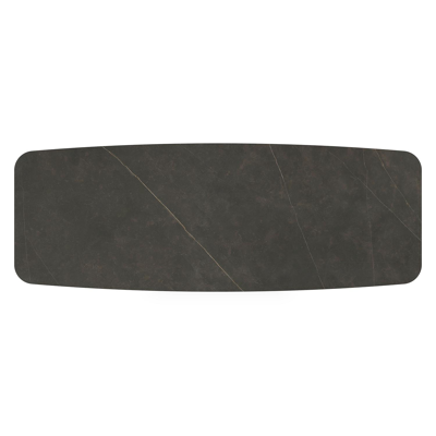 Donato tuintafel in zwart aluminium en volkeramiek calatorao - L 315 x B 115 x H 74 cm