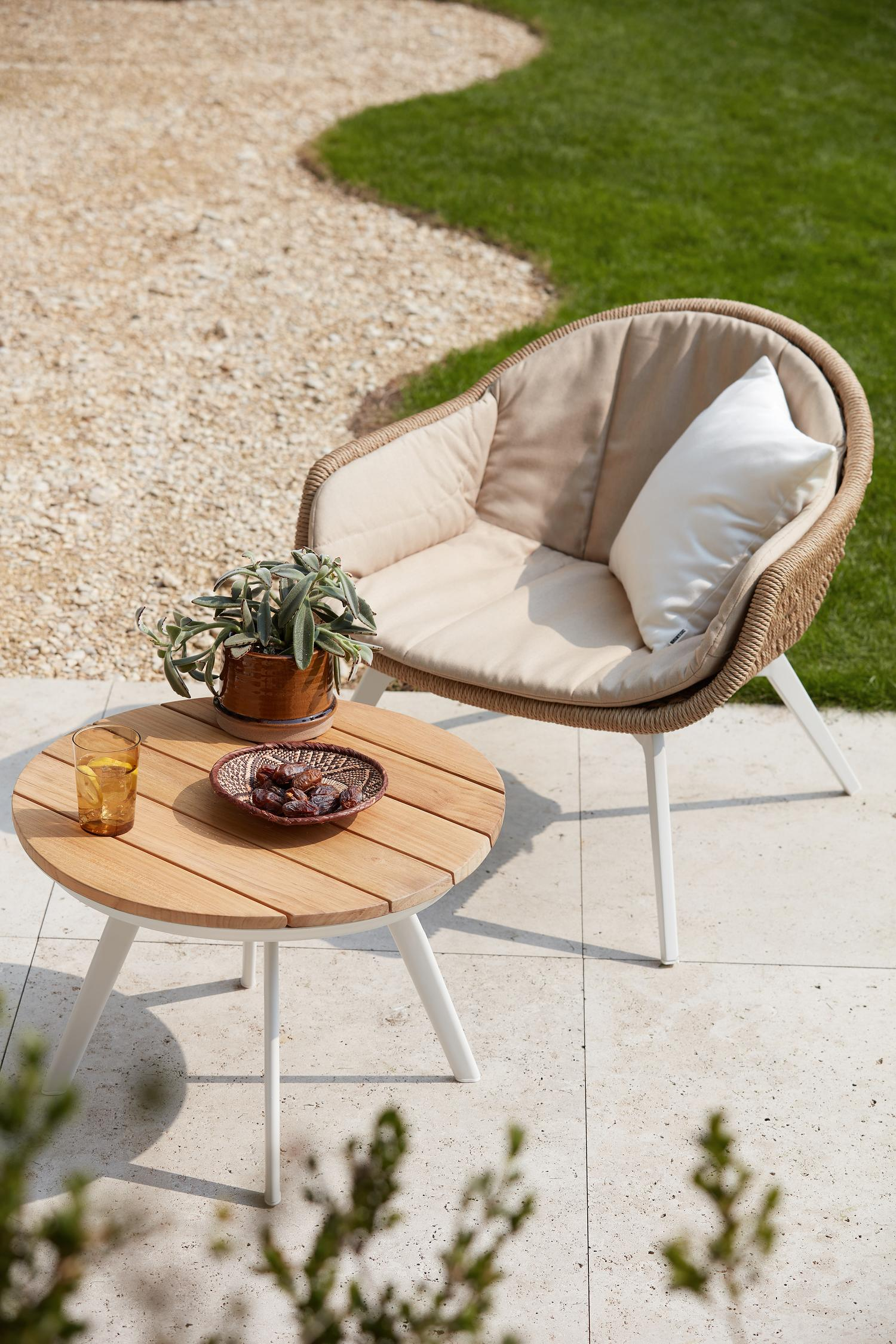 Pagino loungezetelkussen in all weather sunbrella® luxe natte heather beige