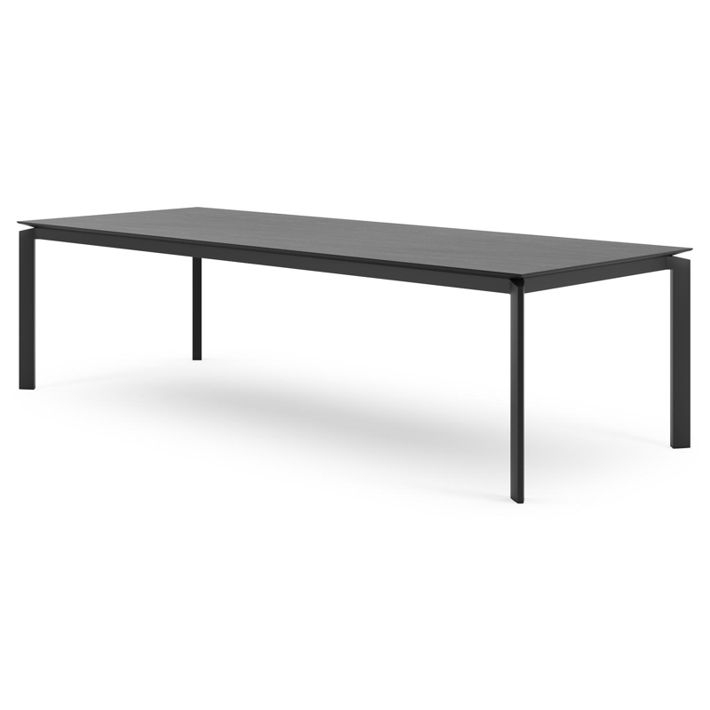Cirello tuintafel in zwart aluminium en volkeramiek basalt black - L 280 x B 110 x H 75 cm