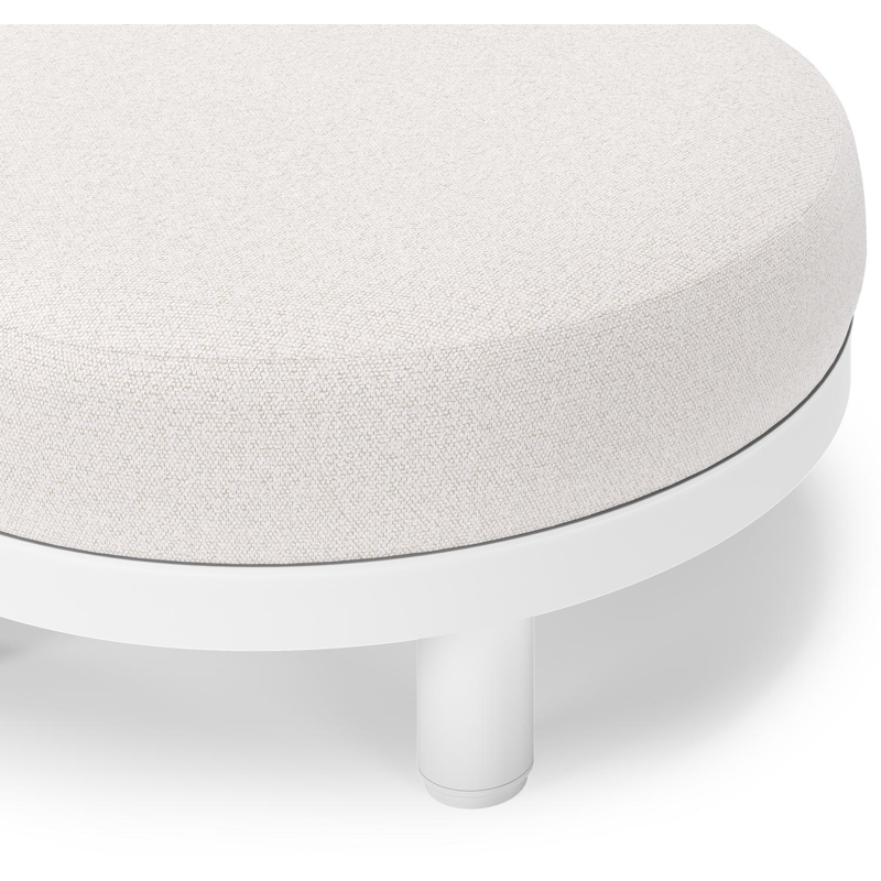 Donato lounge poef in wit aluminium met All Weather Solica Ego Eggshell kussen