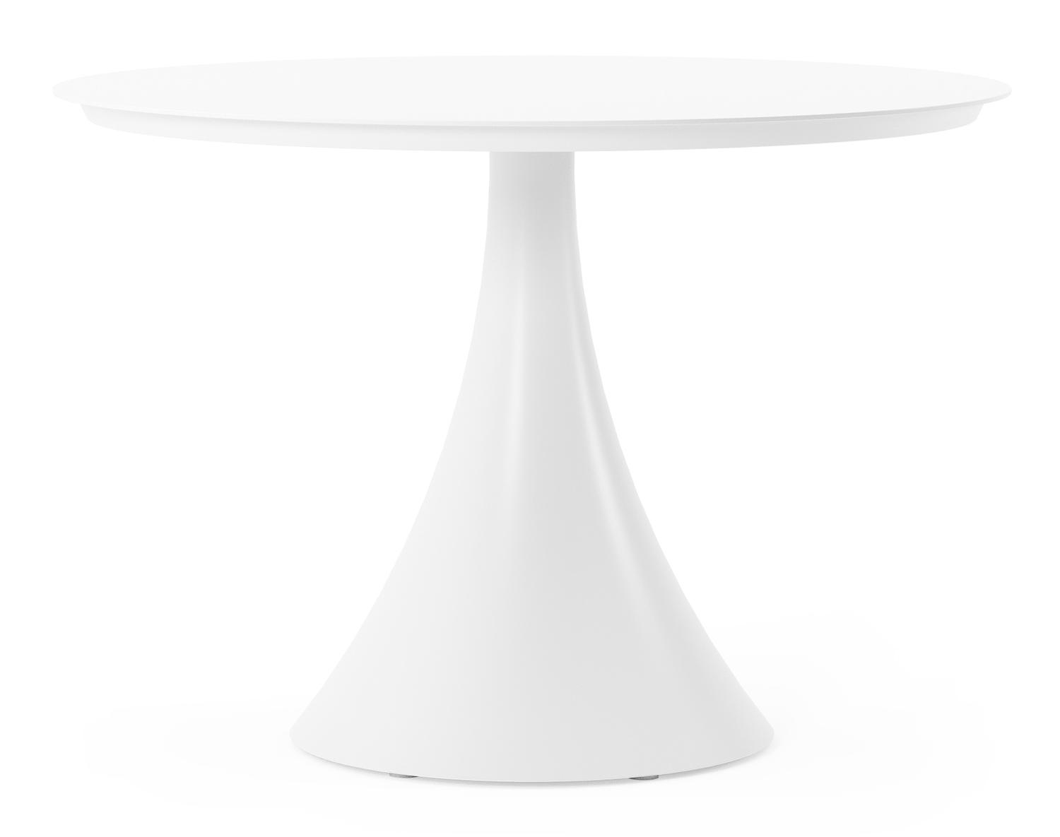 Fano tuintafel rond in wit aluminium - Dia. 110 x H 75 cm