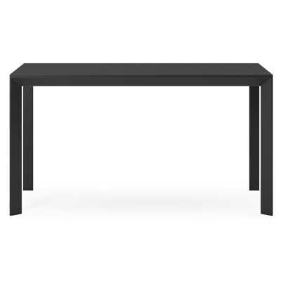 Table de jardin Malito en aluminium noir et céramique pleine nero black - Lg 140 x Larg. 80 x H 75 cm