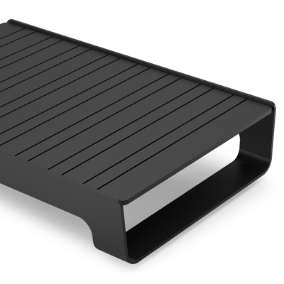 Atessa loungetafel in zwart aluminium - L 117,5 x B 70 x H 30 cm