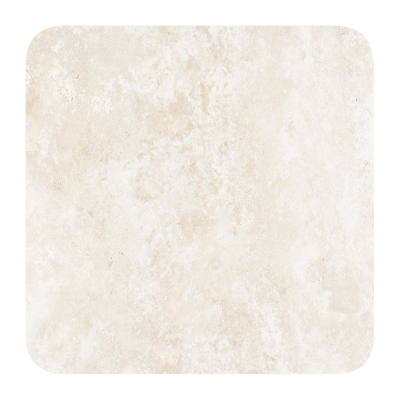 Fano kantelbare tuintafel afgerond vierkant in beige aluminium en volkeramiek Rapolano L 80 x B 80 cm