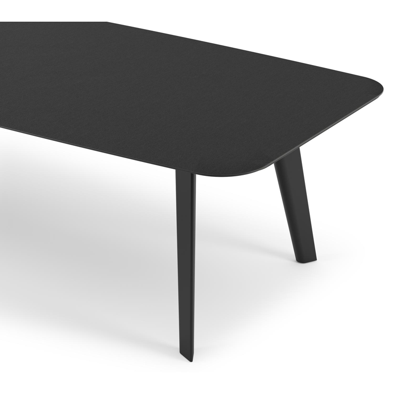 Lacrima tuintafel in zwart aluminium en volkeramiek nero black - L 315 x B 115 x H 74 cm
