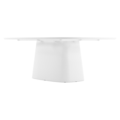 Amico tuintafel bombo xl in wit aluminium en volkeramiek Colorado Dunes - L 210 x B 148 x H 73.5 cm