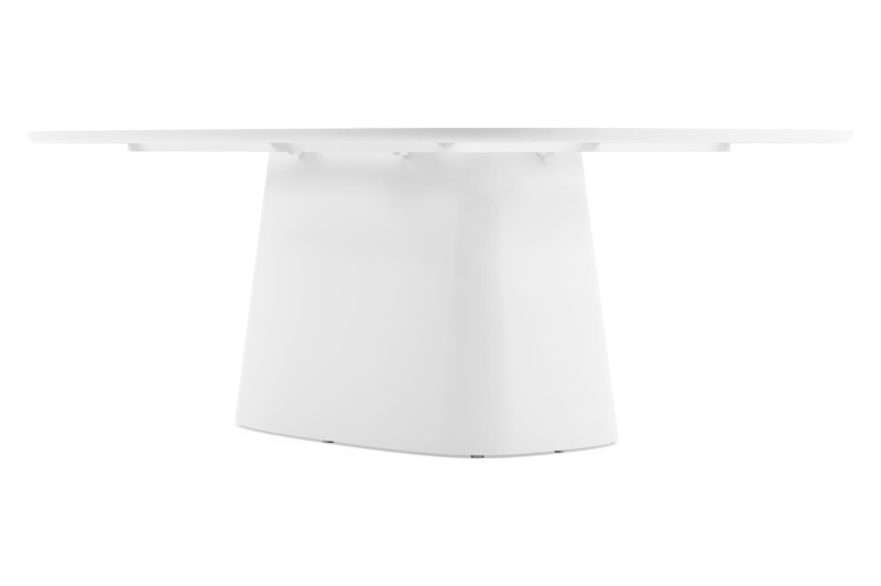 Amico tuintafel bombo xl in wit aluminium en volkeramiek Colorado Dunes - L 210 x B 148 x H 73.5 cm