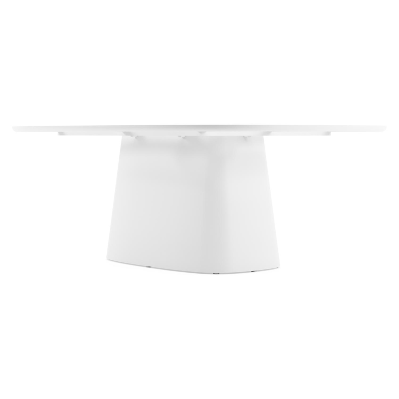 Amico tuintafel bombo xl in wit aluminium en volkeramiek Taj Mahal - L 210 x B 148 x H 73.5 cm