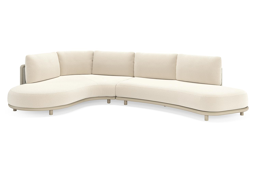 Chaise longue rechts + 2-zit organisch