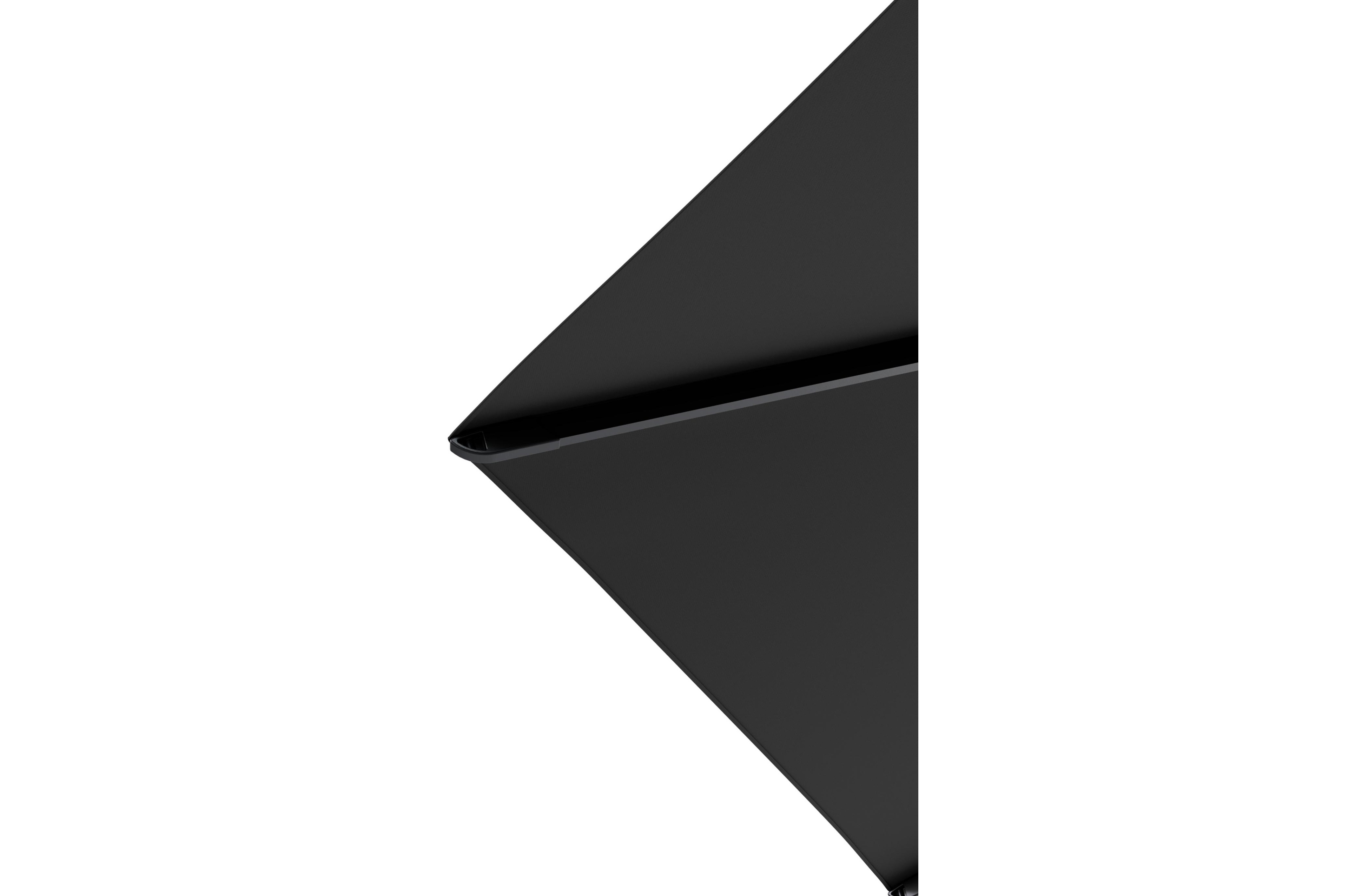 Viola staanparasol in zwart aluminium met zwart weather+ softtouch parasoldoek - Dia 350 cm (zonder voet)