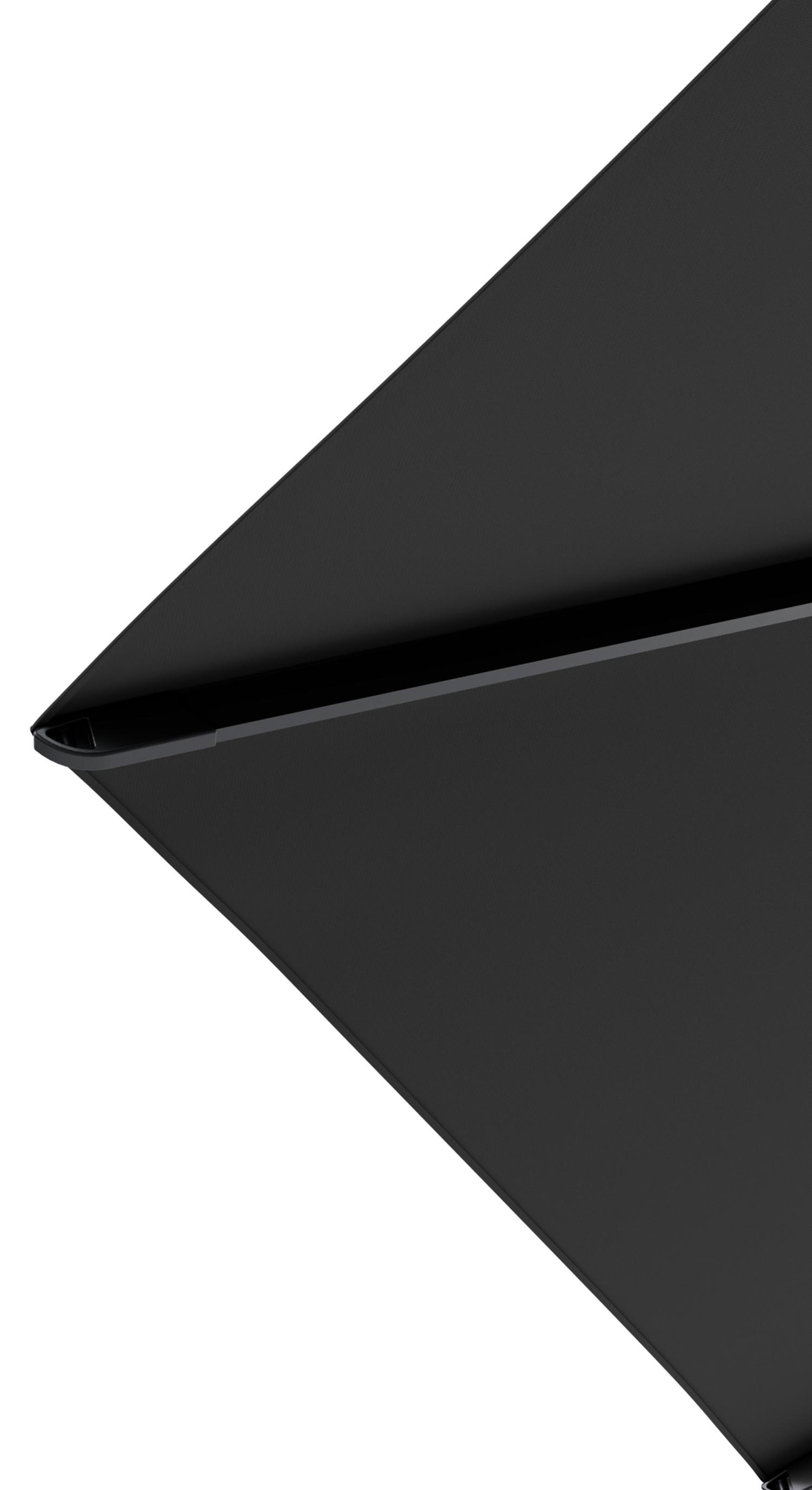 Viola staanparasol in zwart aluminium met zwart weather+ softtouch parasoldoek - Dia 350 cm (zonder voet)