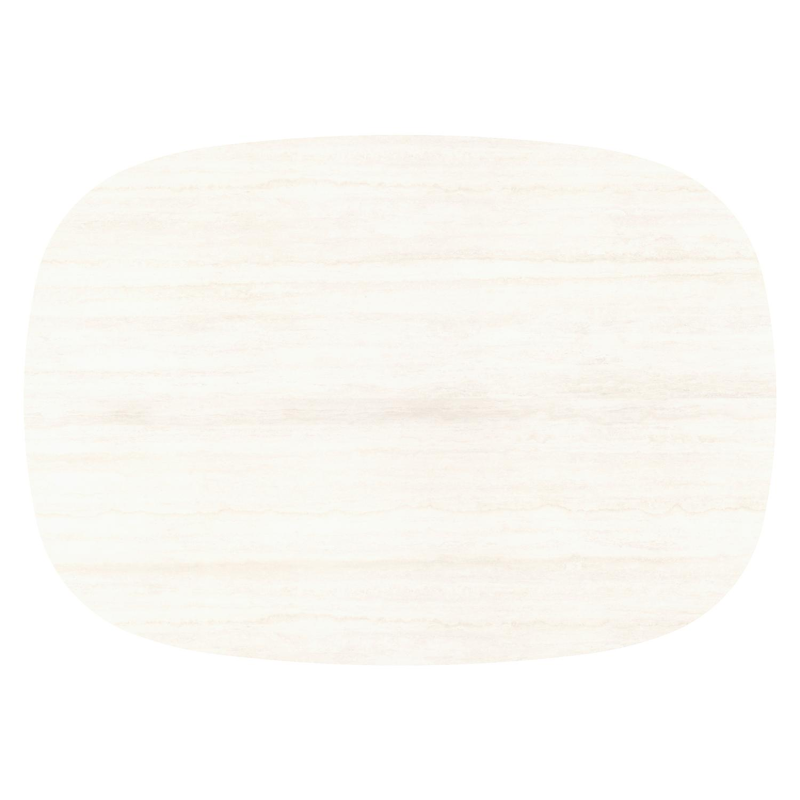 Amico tuintafel bombo xl in beige aluminium en volkeramiek Travertino Bianco - L 210 x B 148 x H 73.5 cm