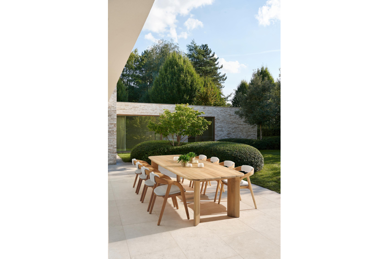 Gardo tuintafel bootvorm in teak - L 315 x B 115 x H 75 cm