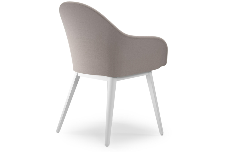 Cesano tuinstoel in wit aluminium en beige dubbele textilene