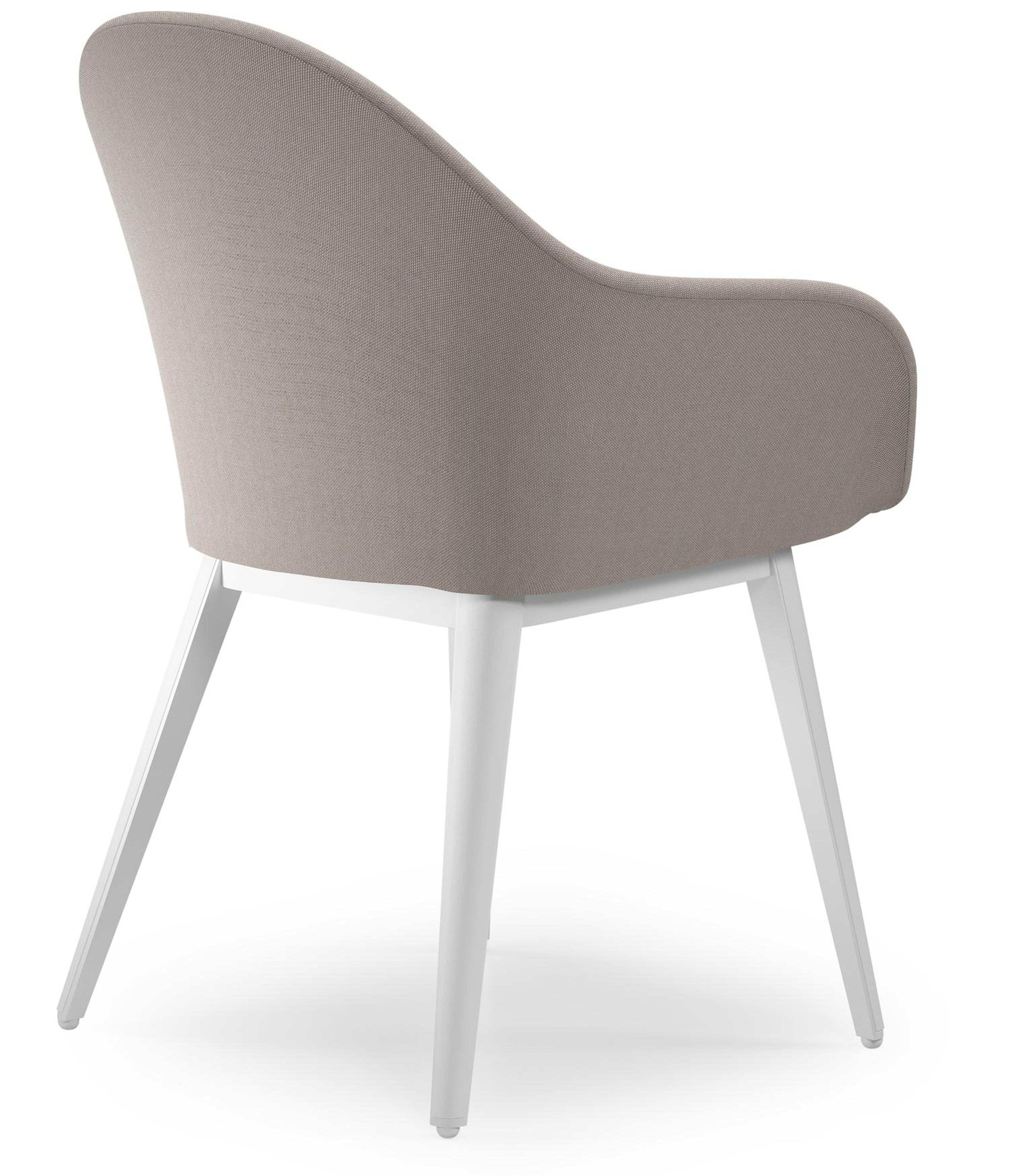 Cesano tuinstoel in wit aluminium en beige dubbele textilene