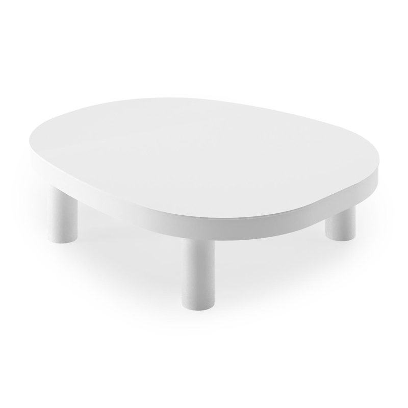 Donato loungetafel in wit aluminium - L 91 x B 76 x H 25 cm
