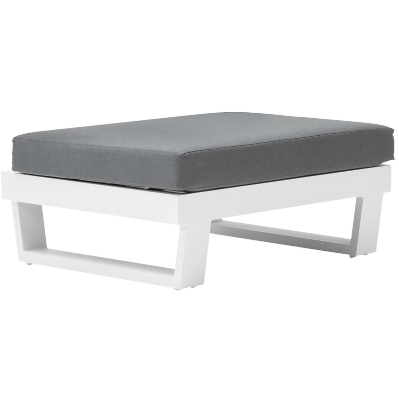 Modica loungeset in wit aluminium met grijs textilene kussens