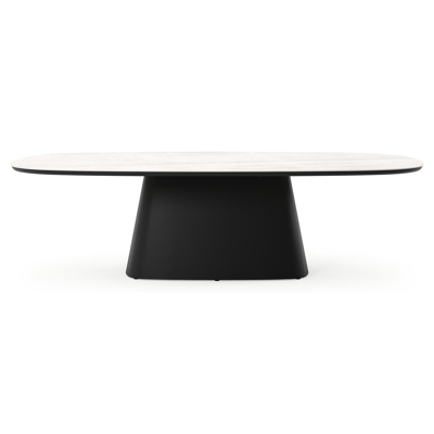 Amico tuintafel bombo xl in zwart aluminium en volkeramiek Taj Mahal - L 270 x B 148 x H 73.5 cm