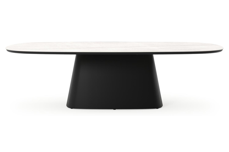 Amico tuintafel bombo xl in zwart aluminium en volkeramiek Taj Mahal - L 270 x B 148 x H 73.5 cm