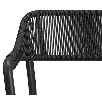 Cesano stapelbare tuinstoel in zwart aluminium en zwart wicker