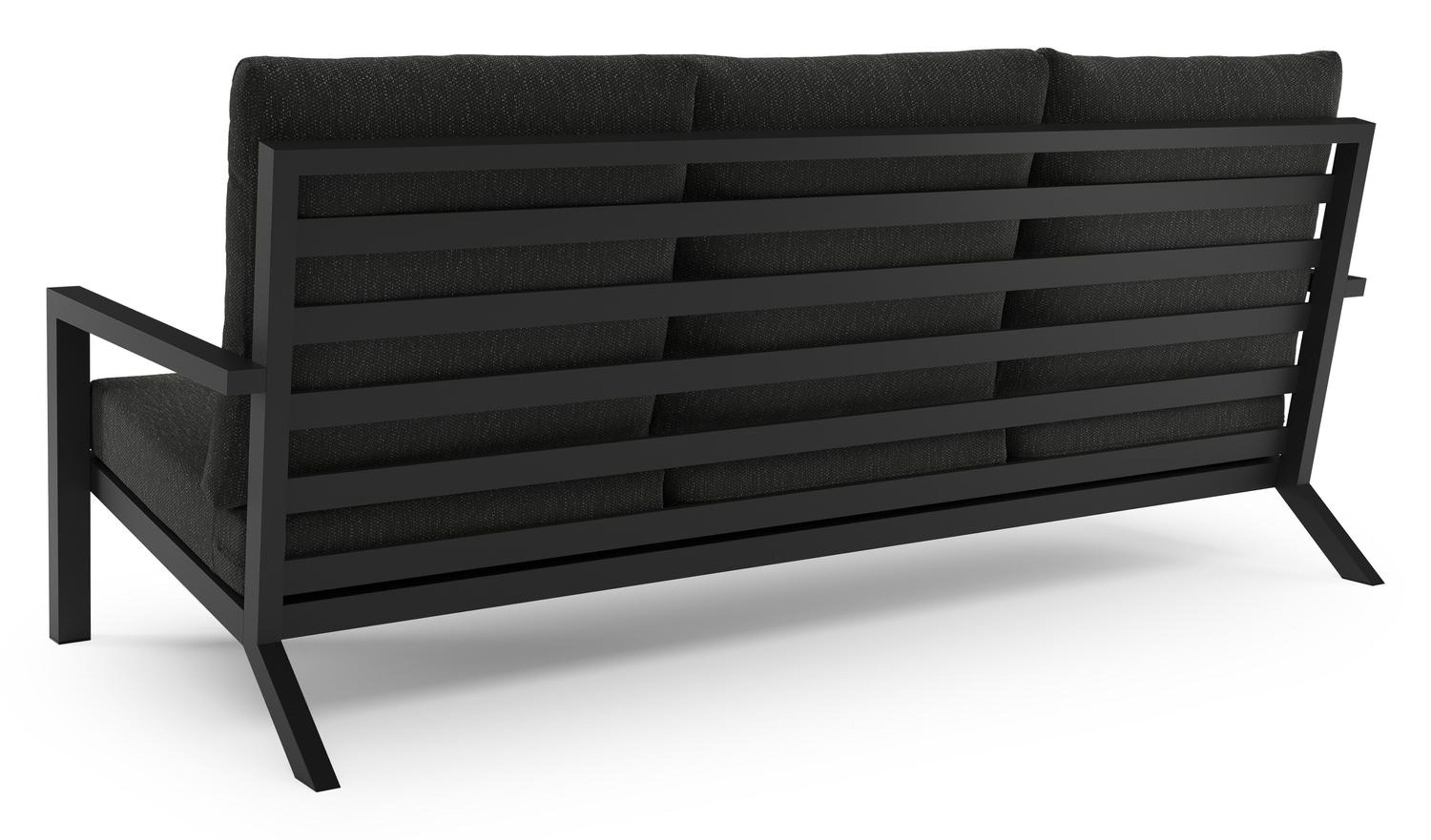 Arnes loungeset in zwart aluminium met sky black weather+ softtouch kussen