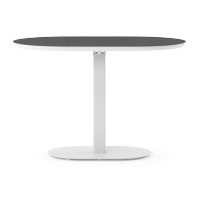 Teramo tuintafel bombo in wit aluminium en volkeramiek Nero Black - L 110 x B 70 x H 73.7 cm
