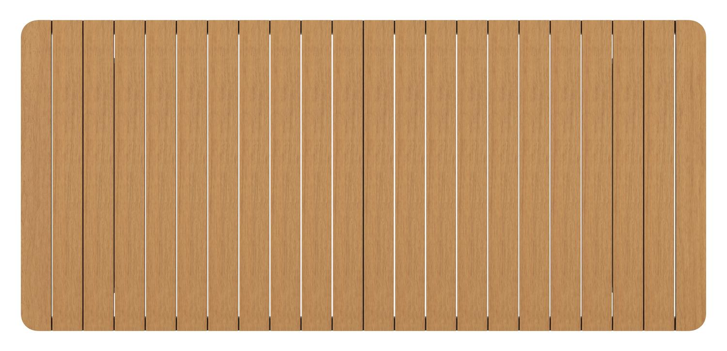 Ensemble de jardin Alora en aluminium noir et polywood avec 6 chaises de jardin empilable Guarda