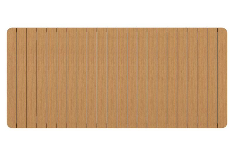 Alora tuintafel in zwart aluminium en polywood - L 220 x B 100 x H 74 cm