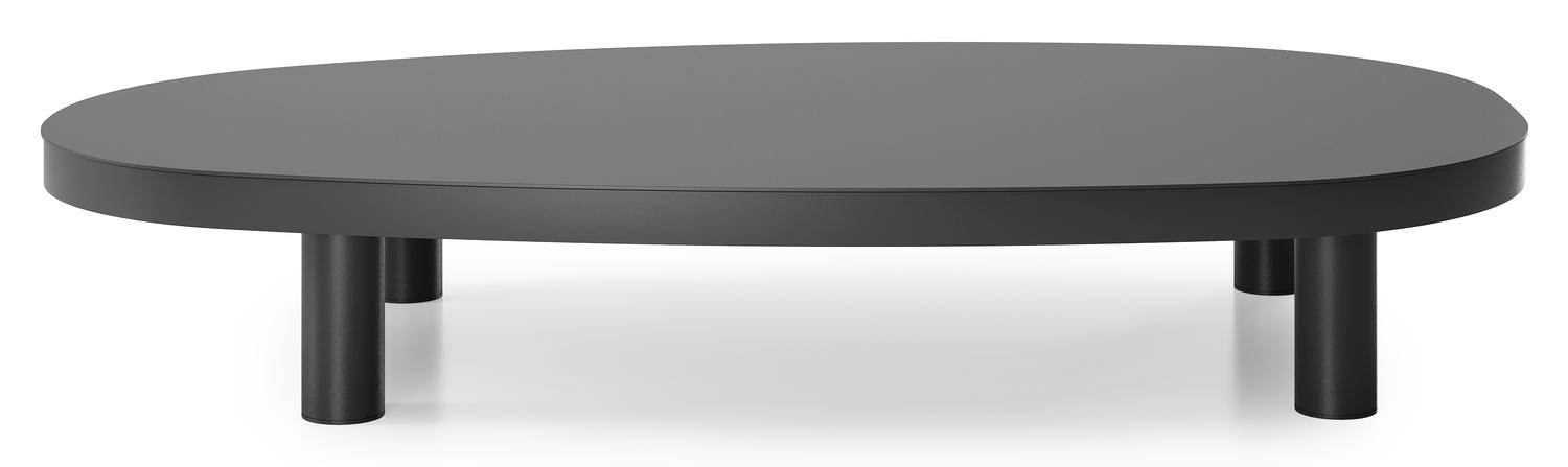 Donato loungetafel in zwart aluminium - L 151 x B 90 x H 25 cm
