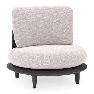 Bomero loungestoel in zwart aluminium met wander gobi all weather sunbrella® luxe kussen