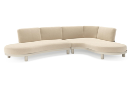 Chaise longue links + 2-zit organisch