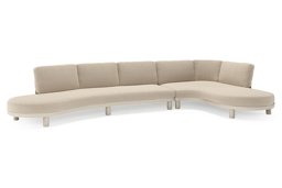 Chaise longue gauche + 3 places organique