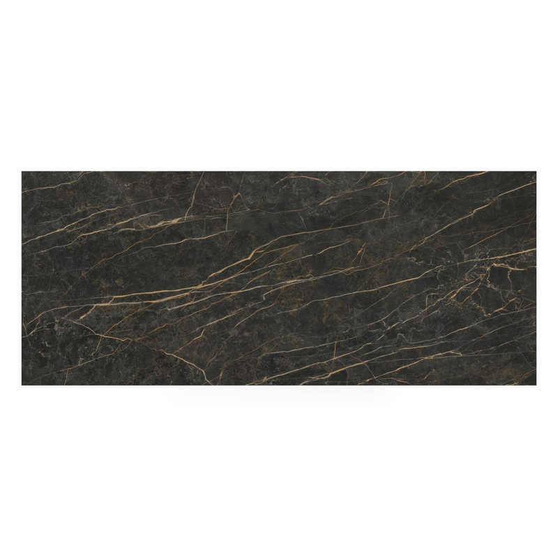 Cirello tuintafel rechthoekig in wit aluminium en volkeramiek Black Obsession - L 240 x B 100 x H 75 cm