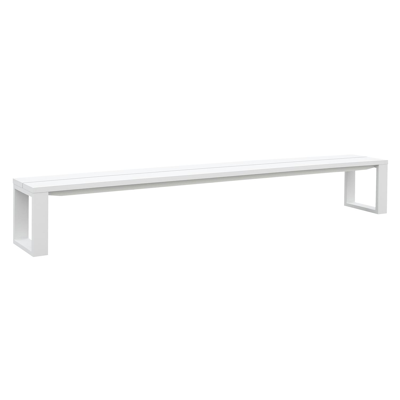 Verato bank in wit aluminium voor 4 tot 6 personen - B 280 x D 40,5 x H 45 cm