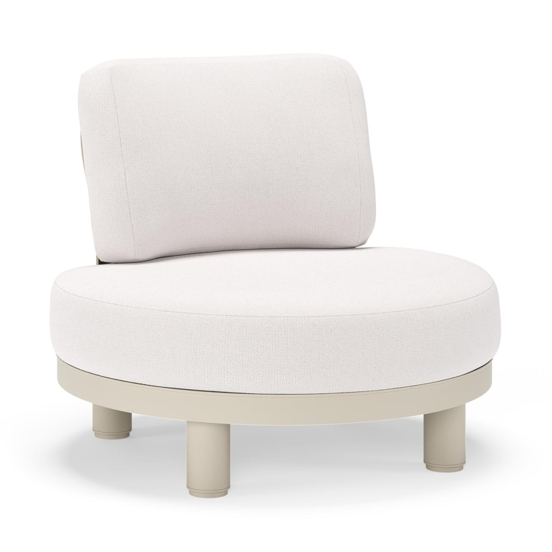 Donato loungestoel in beige aluminium met all weather sunbrella® luxe Savane Whisper kussen