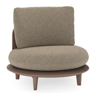 Fauteuil de jardin Bomero en aluminium taupe et coussins en all weather cosytica madagascar burch