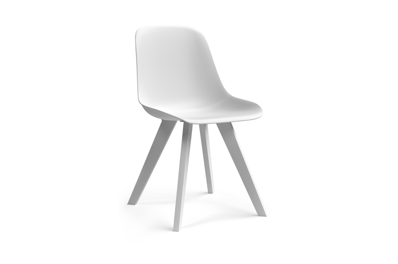 Viresa-Nano tuinstoel in wit aluminium en wit kunststof