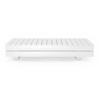 Bodino loungetafel in wit aluminium - L 130 x B 70 x H 25 cm