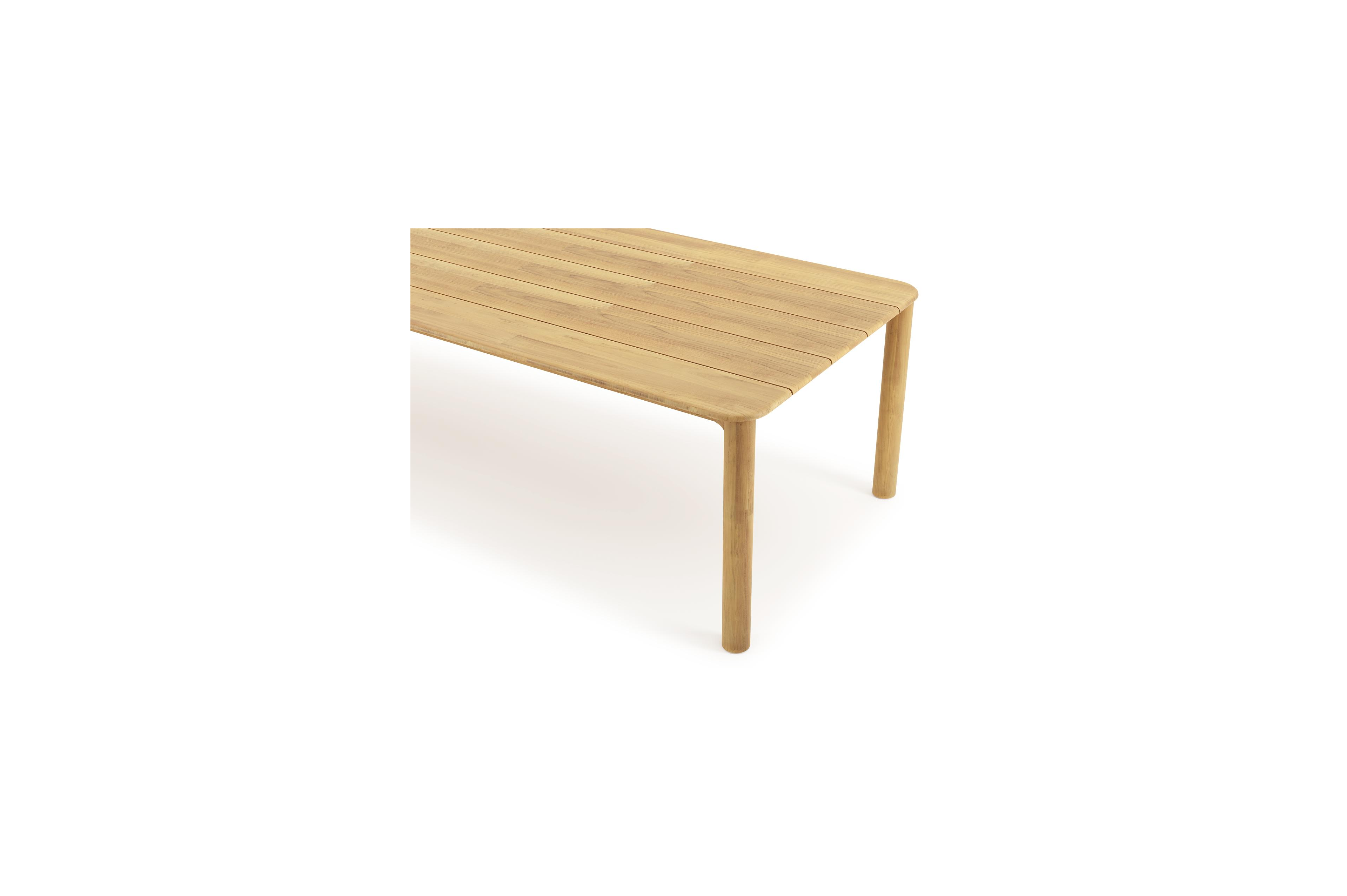 Orso tuintafel rechthoekig afgerond in teak - L 290 x B 110 x H 75 cm