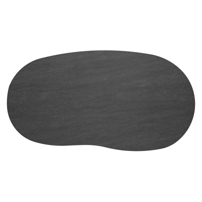 Amico loungetafel organisch in zwart aluminium en volkeramiek Basalt Black - L 170 x B 91 x H 25 cm